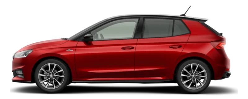 Škoda Fabia rouge Velvet Monte Carlo, citadine disponible à Mayotte