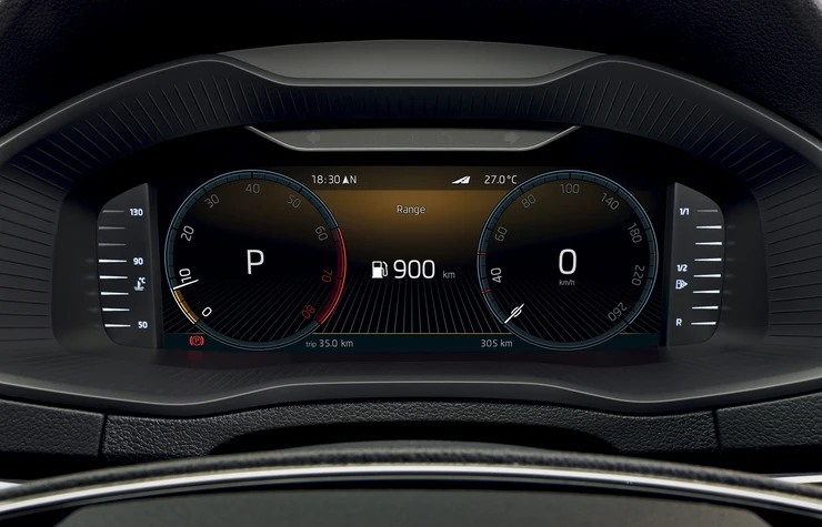 Digital Cockpit du Škoda Karoq